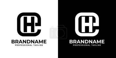 Illustration for Simple EH or HE Monogram Logo, suitable for any business with EH or HE initial. - Royalty Free Image