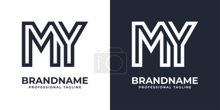 Téléchargez les illustrations : Simple MY Monogram Logo, suitable for any business with MY or YM initial. - en licence libre de droit