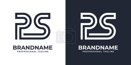 Einfaches PS-Monogramm-Logo, geeignet für jedes Geschäft mit PS oder SP-Initialen.