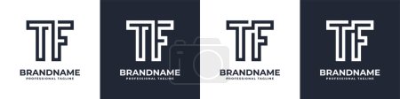 Téléchargez les illustrations : Simple TF Monogram Logo, suitable for any business with TF or FT initial. - en licence libre de droit