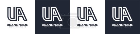 Illustration for Simple UA Monogram Logo, suitable for any business with UA or AU initial. - Royalty Free Image