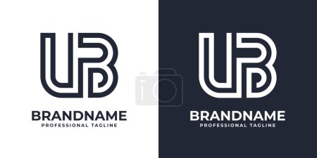 Ilustración de Logotipo simple del monograma de UB, conveniente para cualquier negocio con UB o BU inicial. - Imagen libre de derechos