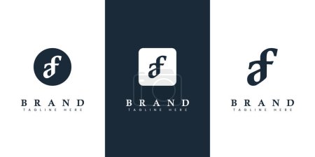Logotipo de letra AF minúscula moderno y simple, adecuado para cualquier negocio con iniciales AF o FA.