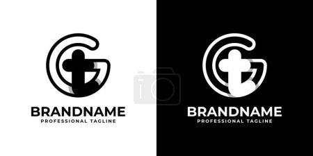 Ilustración de Letra GT o TG Monogram Logo, adecuado para cualquier negocio con iniciales GT o TG. - Imagen libre de derechos