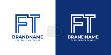 Téléchargez les illustrations : Logo Monogramme Lettre FT Line, adapté à toute entreprise avec initiales FT ou TF. - en licence libre de droit