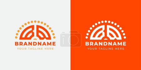 Téléchargez les illustrations : Lettre BB Sunrise Logo Set, adapté à toutes les entreprises avec initiales BB. - en licence libre de droit