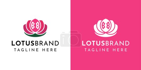 Téléchargez les illustrations : Lettre BB Lotus Logo Set, adapté à toutes les entreprises liées aux fleurs de lotus avec initiales BB. - en licence libre de droit