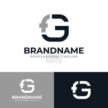 Buchstabe GF oder FG Monogramm Logo, geeignet für jedes Geschäft mit GF oder FG Initialen