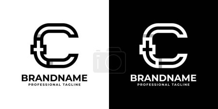 Téléchargez les illustrations : Logo monogramme CT ou TC, adapté à toute entreprise ayant des initiales CT ou TC - en licence libre de droit