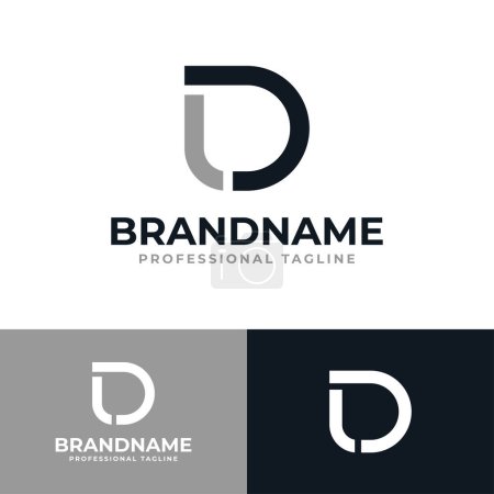 Letter DL or LD Monogram Logo, suitable for any business with DL or LD initials