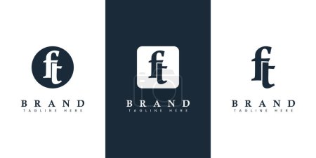 Téléchargez les illustrations : Logo lettre FT minuscule moderne et simple, adapté à toutes les entreprises avec initiales FT ou TF. - en licence libre de droit
