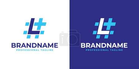 Ilustración de Letra L Hashtag Logo, adecuado para cualquier negocio con L inicial. - Imagen libre de derechos