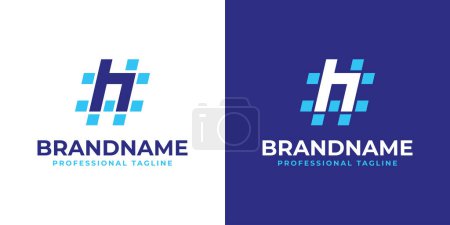 Illustration for Letter H Hashtag Logo, suitable for any business with H initial. - Royalty Free Image