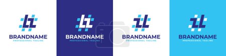 Ilustración de Logotipo de la letra LZ y ZL Hashtag, adecuado para cualquier negocio con iniciales ZL o LZ. - Imagen libre de derechos