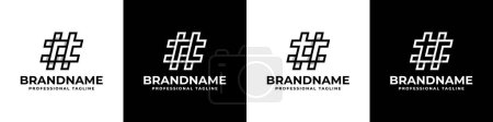 Ilustración de Conjunto de logotipo de etiqueta RT y TR, adecuado para cualquier negocio con iniciales TR o RT. - Imagen libre de derechos