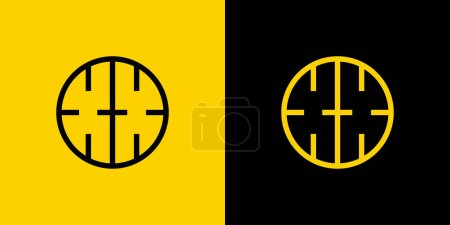 Téléchargez les illustrations : Ensemble de logo simple XX Letter Circle, adapté aux entreprises avec XX initial - en licence libre de droit
