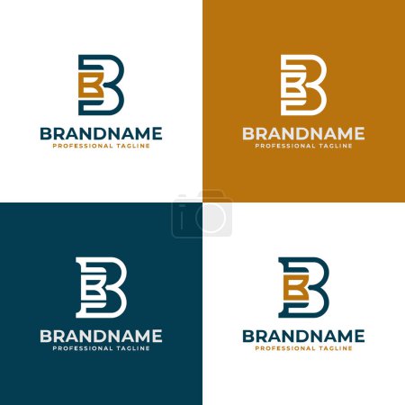 Téléchargez les illustrations : Élégantes lettres logo monogramme BB, adapté pour les entreprises avec initiales BB - en licence libre de droit