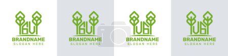 Letters GV and VG Greenhouse Logo, for business related to plant with GV or VG initials