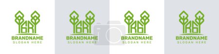 Buchstaben GR und RG Greenhouse Logo, für Unternehmen im Zusammenhang mit Pflanzen mit GR oder RG Initialen