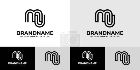 Modern Initials UM Logo, suitable for business with UM or MU initials