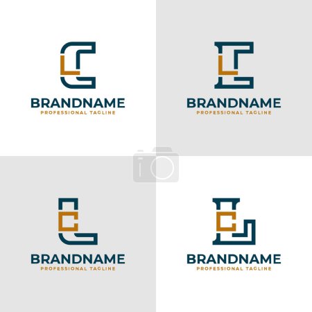 Elegant Letters CL and LC Monogram Logo, suitable for business with CL or LC initials