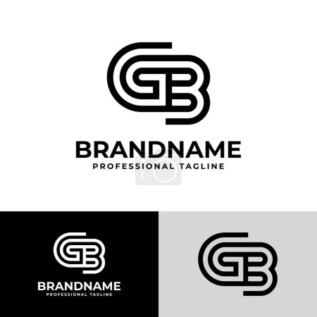 Initiales modernes GB Logo, adapté pour les entreprises avec GB ou BG initiales