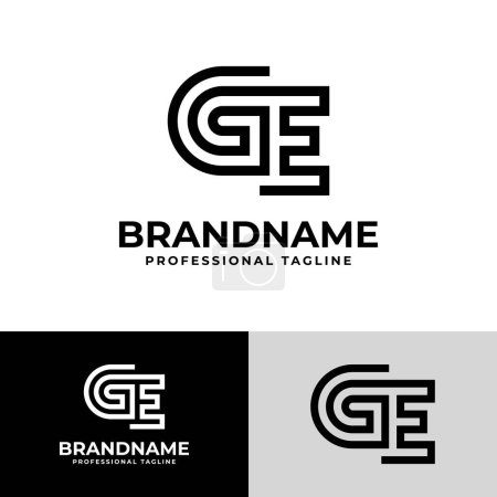 Inicial moderno GE Logo, adecuado para negocios con iniciales GE o EG