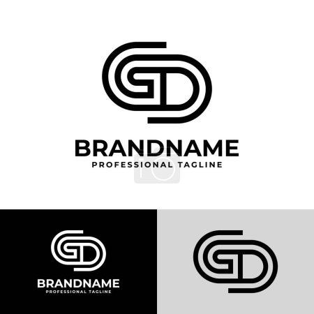 Modern Initials GD Logo, suitable for business with GD or DG initials