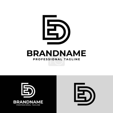 Modern Initials ED Logo, suitable for business with ED or DE initials