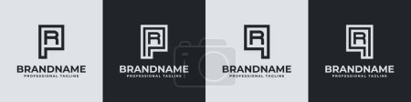 Modern Initials PR and QR Logo, suitable for business with PR, RP, QR, or RQ initials