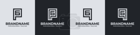 Modern Initials PG and QG Logo, suitable for business with PG, GP, QG, or GQ initials