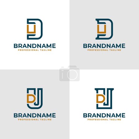 Elegante Buchstaben DU und UD Monogramm Logo, geeignet für Geschäfte mit UD oder DU Initialen
