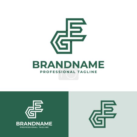 Moderne Initialen GE-Logo, geeignet für Geschäfte mit GE oder EG-Initialen