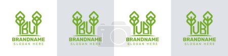 Letters BV and VB Greenhouse Logo, for business related to plant with BV or VB initials