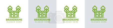 Lettres BG et GB Greenhouse Logo, pour les entreprises liées à une usine avec initiales BG ou GB