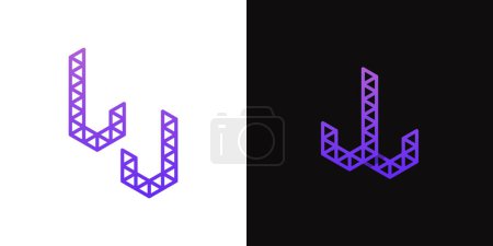 Buchstaben JL und LJ Polygon Logo, geeignet für Unternehmen im Zusammenhang mit Polygon mit JL oder LJ Initialen