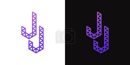 Buchstaben JJ Polygon Logo, geeignet für Unternehmen im Zusammenhang mit Polygon mit JJ Initialen