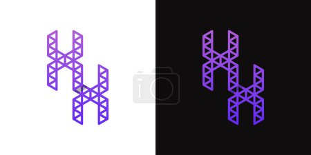 Téléchargez les illustrations : Lettres XX Polygone Logo, adapté pour les entreprises liées à polygone avec initiales XX - en licence libre de droit