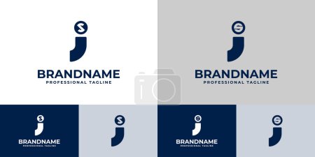 Letters JS or SJ Monogram Logo, suitable for business with JS or SJ initials