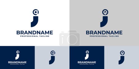Lettres JQ ou QJ logo monogramme, adapté pour les entreprises avec des initiales JQ ou QJ