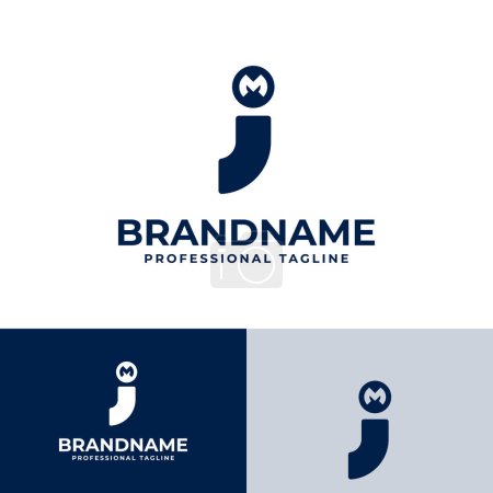 Buchstaben JM oder MJ Monogramm Logo, geeignet für Geschäfte mit JM oder MJ Initialen
