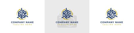 Cartas ERR, RER, RRE Monogram Logo Set, apto para cualquier negocio con iniciales ERR, RER, RRE