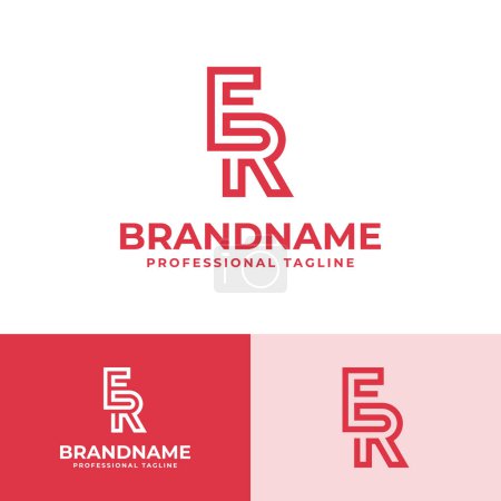 Modern Initials ER Logo, suitable for business with ER or RE initials