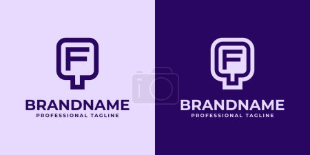 Modern Initials QF und FQ Logo, geeignet für Geschäfte mit QF oder FQ Initialen