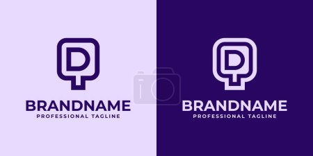 Modern Initials QD and DQ Logo, suitable for business with QD or DQ initials