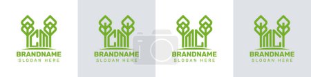 Buchstaben CM und MC Greenhouse Logo, für Unternehmen mit Bezug zu Pflanzen mit CM oder MC Initialen