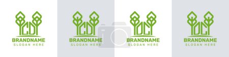 Letters CD and DC Greenhouse Logo, for business related to plant with CD or DC initials