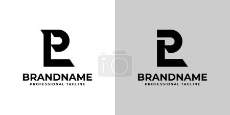 Lettres LP ou PL Monogram Logo, adapté pour les entreprises avec initiales LP ou PL