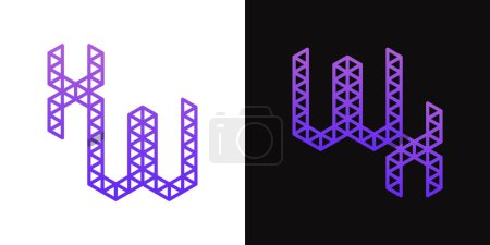 Letters WX and XW Polygon Logo, suitable for business related to polygon with WX or XW initials