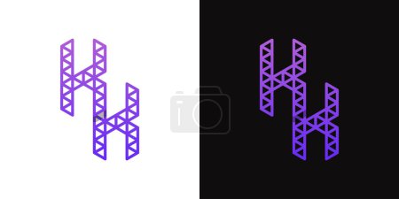 Lettres KK Polygon Logo, adapté pour les entreprises liées à polygone avec initiales KK